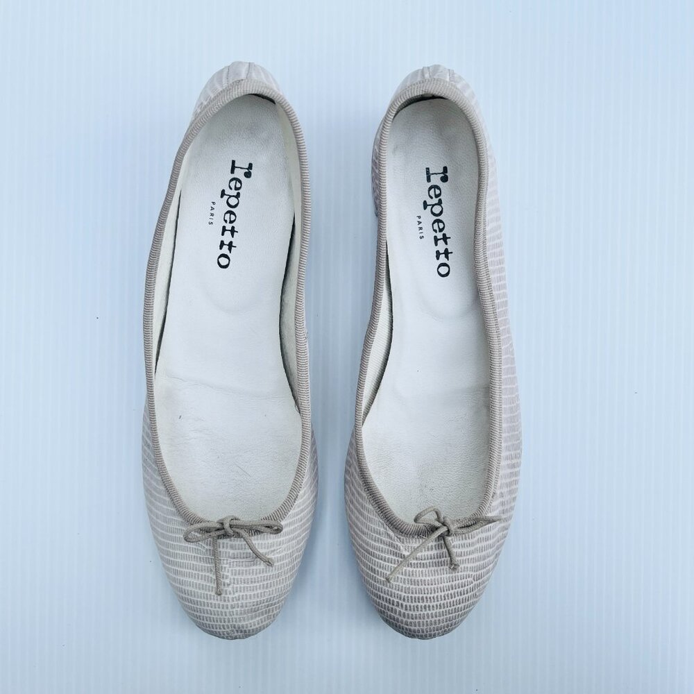 Repetto Camille Leather Heels  "Snake" Leather - Size 38.5 EU/7.5 US